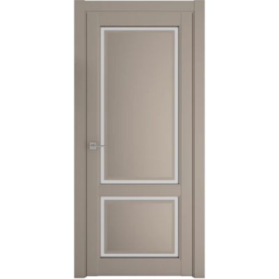 Межкомнатная дверь Афина-2 Винил Серый Стекло Матовое
