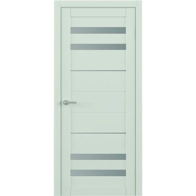 Межкомнатная дверь Пекин Эко-шпон Белый Кипарис Стекло Графитовое