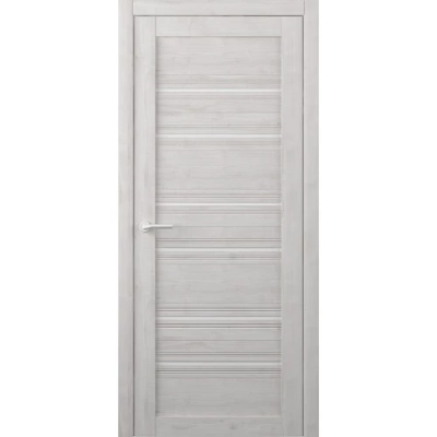 Межкомнатная дверь Техас Soft Touch Жемчужная Стекло Белое