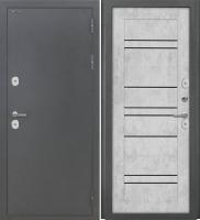 Входная дверь Дорстон Терморазрыв (Антик серебро/СБ-30 Бетон снежный Черный лакобель)