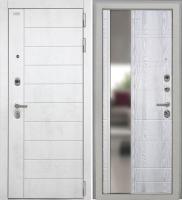 Входная дверь Alpa (НФ-6 лофт белый/ФЗ-1 Ривьера Айс Зеркало с фацетом)