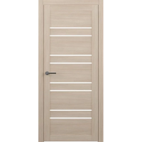 Межкомнатная дверь Дублин Эко-шпон Лиственница мокко Стекло Белое