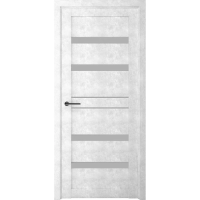 Межкомнатная дверь Дрезден Бетон Светлый Стекло Мателюкс