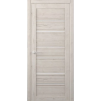 Межкомнатная дверь Техас Soft Touch Кремовая Стекло Белое