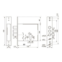 Замок врезной цилиндровый Гардиан 82.01
