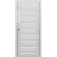 Межкомнатная дверь Сидней Глянец Белый Стекло Белое