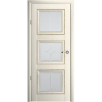 Межкомнатная дверь Версаль-3 Винил Ваниль Стекло Мателюкс (Галерея)