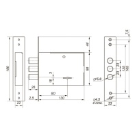 Замок врезной сувальдный Гардиан 80.01