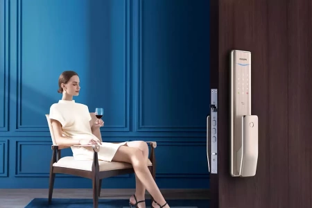 1000 series умный дверной замок Push-Pull медь, артикул 22234559