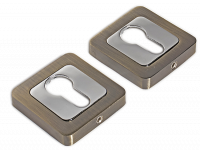 Накладка на цилиндр квадро Античная бронза