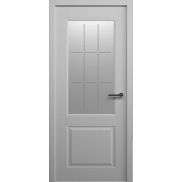 Межкомнатная дверь Стиль-1 Эмаль Серая Стекло Топаз