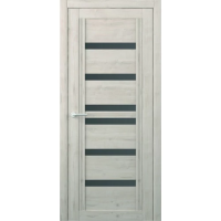 Межкомнатная дверь Миссури Soft Touch Кремовый Стекло Графитовое