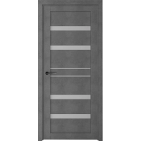 Межкомнатная дверь Дрезден Бетон Темный Стекло Мателюкс