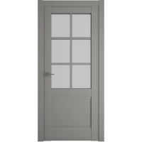 Межкомнатная дверь Киото Винил Платина Стекло Серый