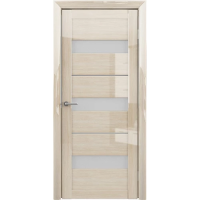 Межкомнатная дверь Прага Глянец Мокко Стекло Матовое