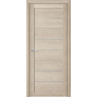 Межкомнатная дверь Т-1 EcoTex Акация кремовая Стекло Мателюкс