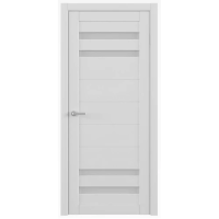 Межкомнатная дверь Пекин Эко-шпон Белый Кипарис Стекло Мателюкс