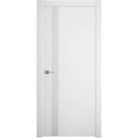 Межкомнатная дверь Геометрия-5 Эмаль Белая Стекло Белое
