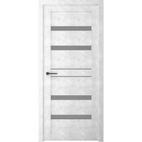 Межкомнатная дверь Дрезден Бетон Светлый Стекло Графитовое