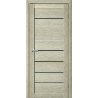 Межкомнатная дверь Т-1 EcoTex Акация кремовая Стекло Графитовое