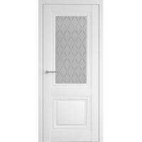 Межкомнатная дверь Спарта-2 Винил Белый Стекло Мателюкс Лорд