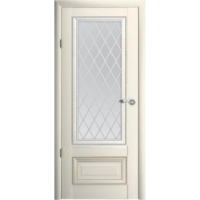 Межкомнатная дверь Версаль-1 Винил Ваниль Стекло Мателюкс (Ромб)