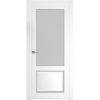 Межкомнатная дверь Афина-1 Винил Белый Стекло Матовое