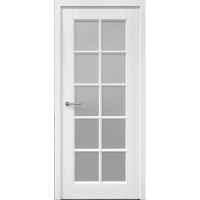 Межкомнатная дверь Классика-5 Эмаль Белая Стекло Мателюкс