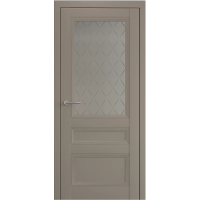Межкомнатная дверь Византия Винил Серый Стекло Мателюкс Лорд