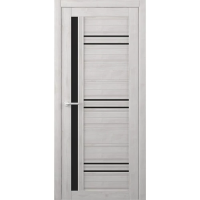 Межкомнатная дверь Невада Soft Touch Жемчужный Стекло Черное