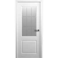 Межкомнатная дверь Стиль-1 Эмаль Белая Стекло Топаз