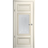 Межкомнатная дверь Версаль-2 Винил Ваниль Стекло Мателюкс (Галерея)