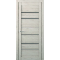 Межкомнатная дверь Техас Soft Touch Кремовая Стекло Графитовое