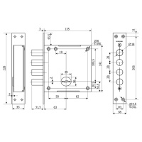 Замок врезной сувальдный Гардиан 40.01 Т